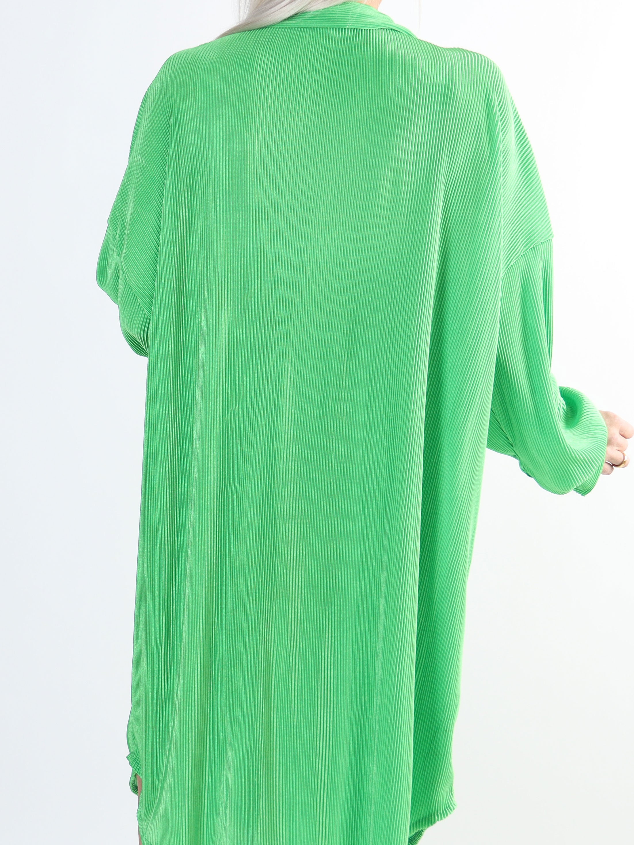 Bellatrix - Plus size skjortekjole i rib